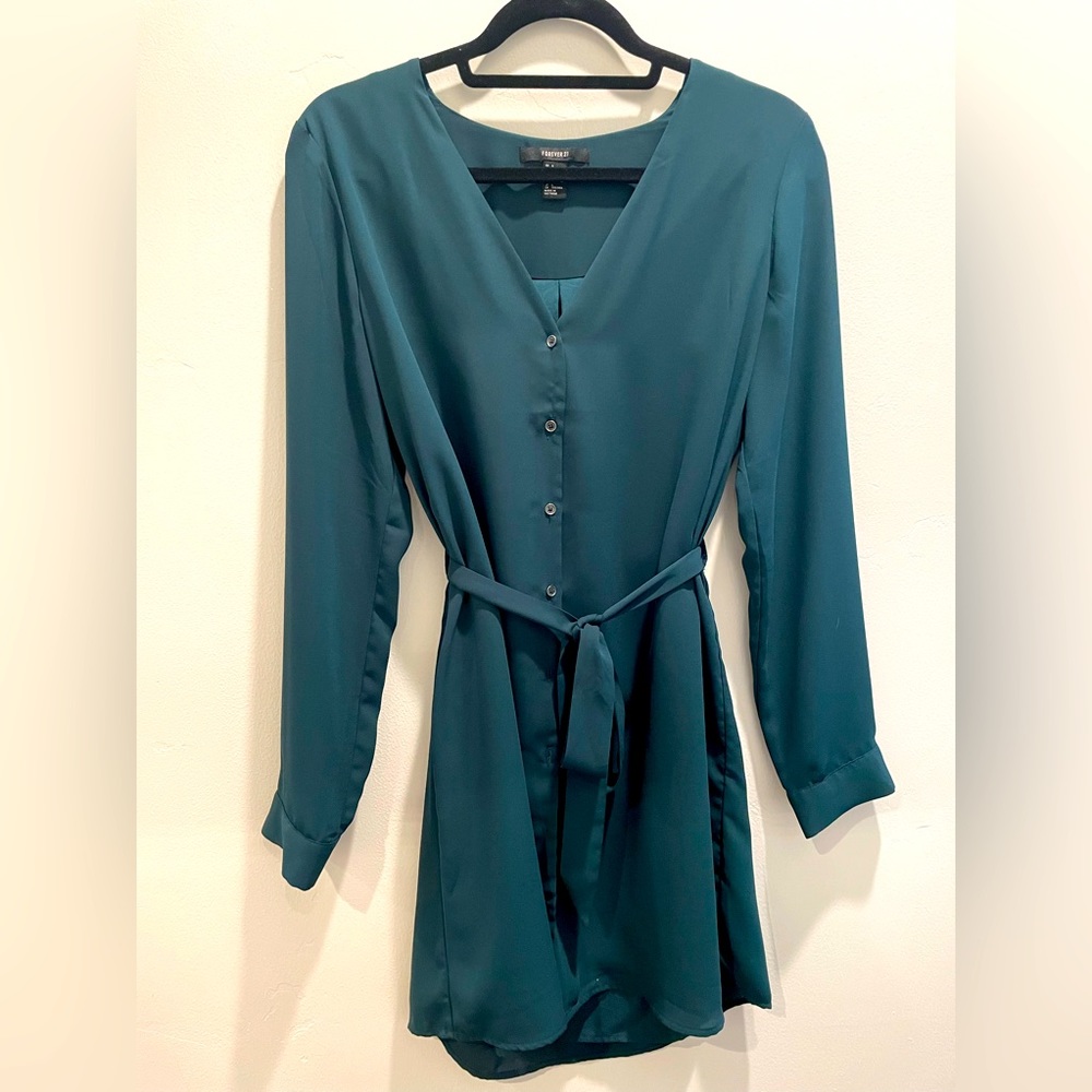 Forever 21 belted shirt dress